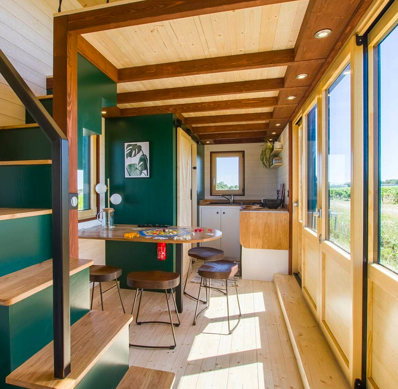 Green Tiny House Interior