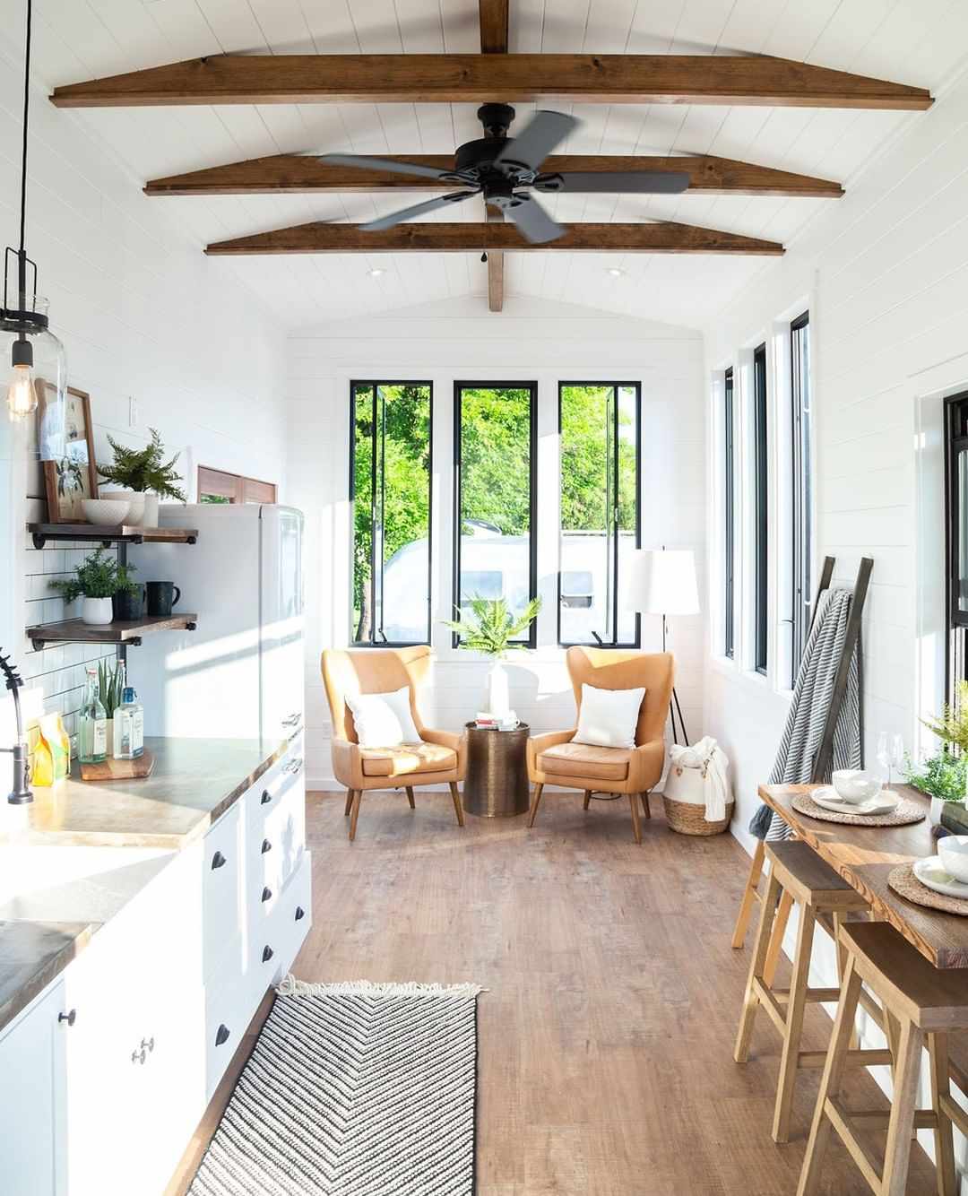 White Tiny House Interior